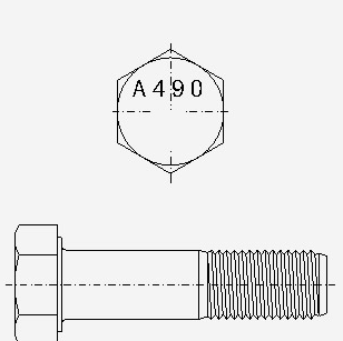 Tornillo Estructural A490 Tipo 1